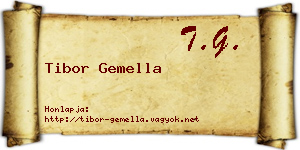 Tibor Gemella névjegykártya